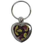 Abstract garden Key Chains (Heart) 