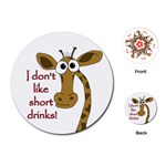 Giraffe joke Playing Cards (Round) 