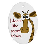 Giraffe joke Oval Ornament (Two Sides)