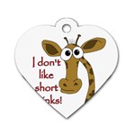 Giraffe joke Dog Tag Heart (One Side)