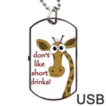Giraffe joke Dog Tag USB Flash (Two Sides) 