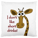 Giraffe joke Standard Flano Cushion Case (One Side)