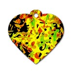 Fire Dog Tag Heart (One Side)