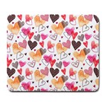 Colorful Cute Hearts Pattern Large Mousepads