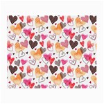 Colorful Cute Hearts Pattern Small Glasses Cloth (2-Side)