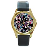 Creative chaos Round Gold Metal Watch