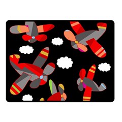 Playful airplanes  Double Sided Fleece Blanket (Small)  from ArtsNow.com 45 x34  Blanket Front
