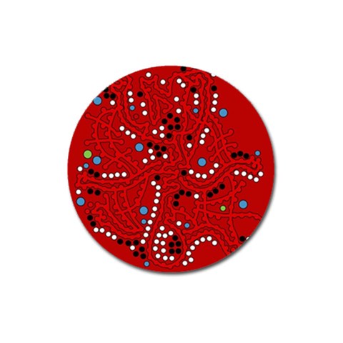 Red fantasy Magnet 3  (Round) from ArtsNow.com Front