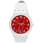 Red fantasy Round Plastic Sport Watch (M)