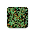Green emotions Rubber Square Coaster (4 pack) 