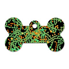 Green emotions Dog Tag Bone (Two Sides) from ArtsNow.com Front