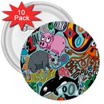 Alphabet Patterns 3  Buttons (10 pack) 