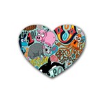 Alphabet Patterns Rubber Coaster (Heart) 