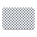 Polka Dots - Black on Pastel Blue Plate Mat