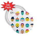 Face People Man Girl Male Female Young Old Kit 2.25  Buttons (100 pack) 