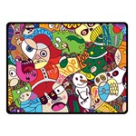 Face Mask Cartoons Stash Holiday Double Sided Fleece Blanket (Small) 