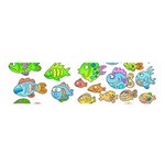 Fishes Col Fishing Fish Satin Scarf (Oblong)