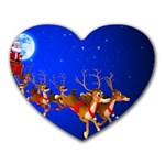 Holidays Christmas Deer Santa Claus Horns Heart Mousepads