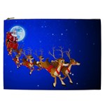 Holidays Christmas Deer Santa Claus Horns Cosmetic Bag (XXL) 