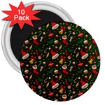 Hat Merry Christmast 3  Magnets (10 pack) 