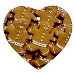 Gingerbread Men Heart Ornament (2 Sides)