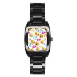 King Cat Smile Water Love Christmast Stainless Steel Barrel Watch
