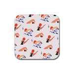 Olympics Swimming Sports Rubber Coaster (Square) 