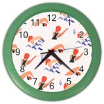 Olympics Swimming Sports Color Wall Clocks