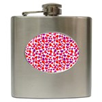 Love Pattern Wallpaper Hip Flask (6 oz)