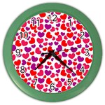 Love Pattern Wallpaper Color Wall Clocks