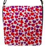 Love Pattern Wallpaper Flap Messenger Bag (S)