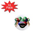 Futuristic Funny Monster Character Face 1  Mini Magnet (10 pack) 