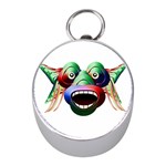 Futuristic Funny Monster Character Face Mini Silver Compasses