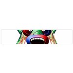 Futuristic Funny Monster Character Face Flano Scarf (Small) 