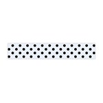 Polka Dots - Black on Pastel Blue Flano Scarf (Mini)