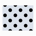 Polka Dots - Black on Pastel Blue Small Glasses Cloth (2 Sides)