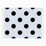 Polka Dots - Black on Pastel Blue Large Glasses Cloth (2 Sides)
