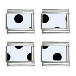 Polka Dots - Black on Pastel Blue 9mm Italian Charm (4 pack)