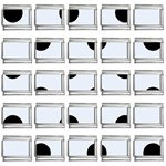 Polka Dots - Black on Pastel Blue 9mm Italian Charm (25 pack)