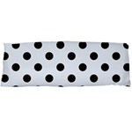 Polka Dots - Black on Pastel Blue Body Pillow Case (Dakimakura) (One Side)