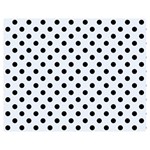 Polka Dots - Black on Pastel Blue Double Sided Flano Blanket (Medium)