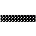 Polka Dots - Pastel Blue on Black Flano Scarf (Small)