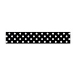 Polka Dots - Pastel Blue on Black Flano Scarf (Mini)