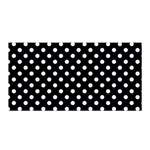 Polka Dots - Pastel Blue on Black Satin Wrap