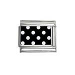 Polka Dots - Pastel Blue on Black Italian Charm (9mm)