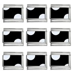 Polka Dots - Pastel Blue on Black 9mm Italian Charm (9 pack)