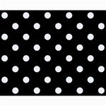 Polka Dots - Pastel Blue on Black Collage 8  x 10 