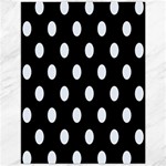 Polka Dots - Pastel Blue on Black Canvas 12  x 16 