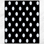 Polka Dots - Pastel Blue on Black Canvas 16  x 20 