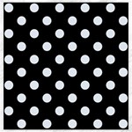 Polka Dots - Pastel Blue on Black Canvas 20  x 20 